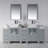 Mance 84.88'' Double Bathroom Vanity with Ceramic Top-24551152