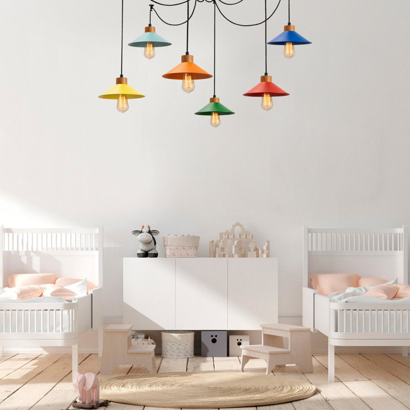 Caban 6 - Light Cone Pendant, Yellow/Green/Blue