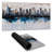 Abstract city with reflection on water - 15.75"x31.50" Desk mat
