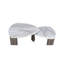 Table basse gigogne Mobilya en MDF imitation marbre 99 cm (L) x 98 cm (P) x 46 cm (H)