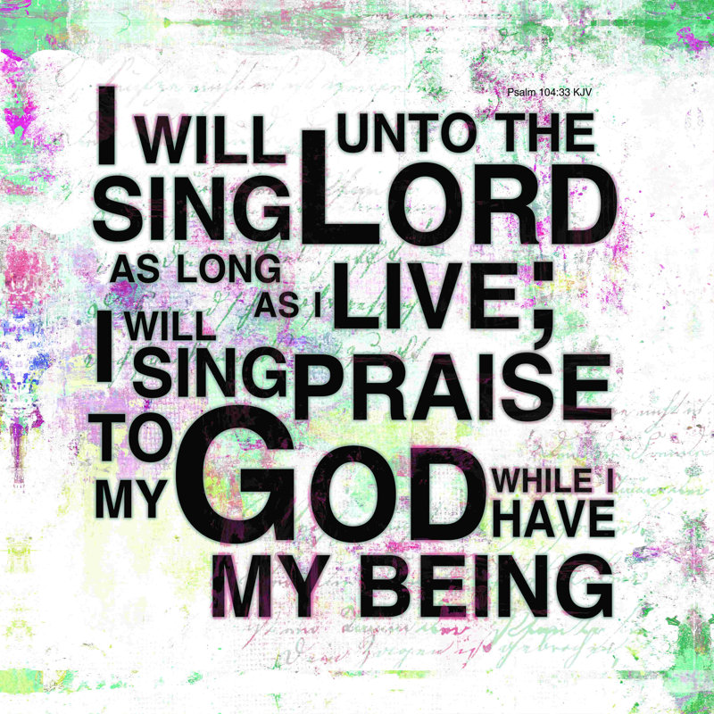 Sing Sing To the Lord - Impression sur toile tendue, H 12 po x l 12 po