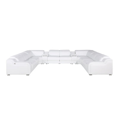 Stanwin 10 - Piece Top Grain Italian Leather Power Reclining Corner Sectional