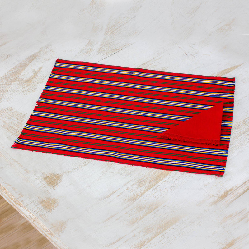 Aimee Cotton Striped Rectangle Placemat