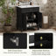 Meuble-lavabo de 30 pouces avec lavabo en céramique, portes à fermeture douce et tablettes réglables-458590828