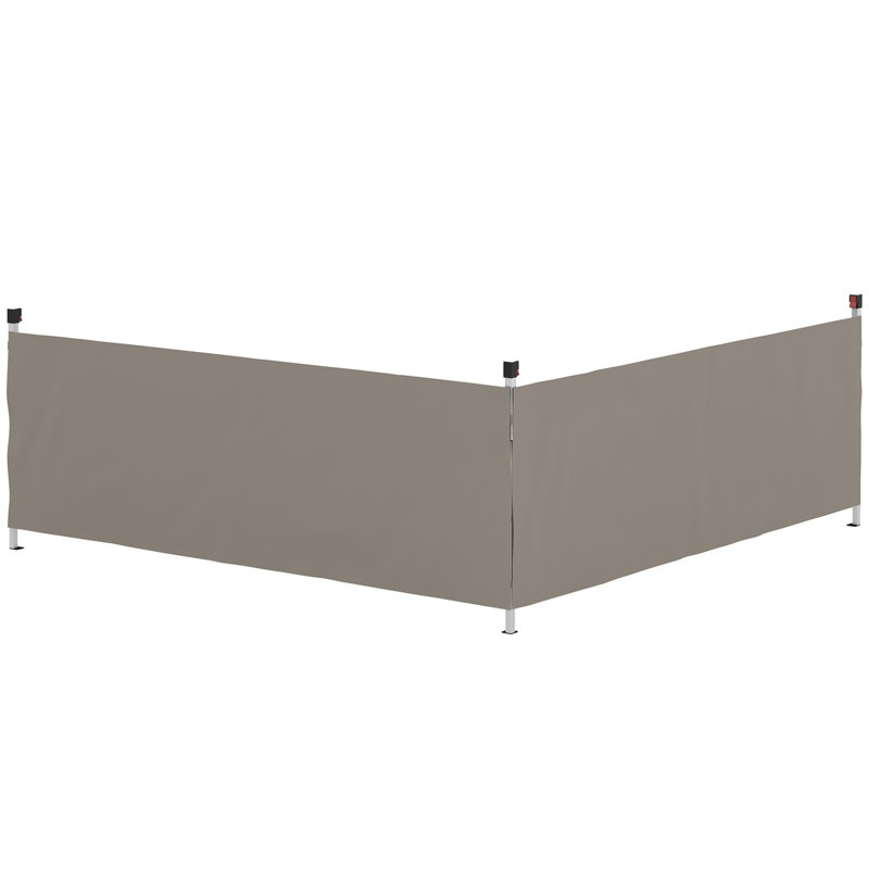 2 demi-murs pour auvent 10 pi x 10 pi ou 10 pi x 20 pi, Gris