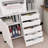 Liutcho Mobilable Wood File Storage Cabinets with Power Outlets and Door Home Office Lateral Filing Cabinet with Lock Printer Stand for Home Office
