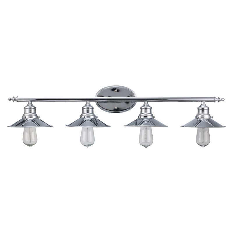 Éclairage de meuble-lavabo à 4 lumières d'intensité variable Kiesel, Chrome poli