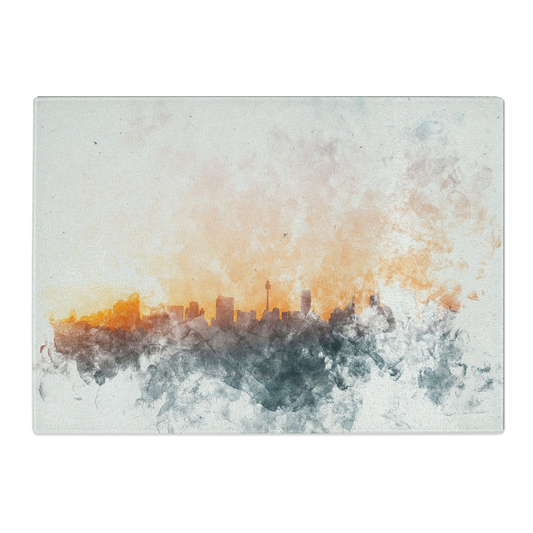 Tempered Glass the Sydney Australia Skyline Chopping Board