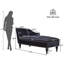 Chaise longue 58 pouces Velouris avec revêtement en velours et garniture cloutée