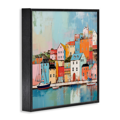 Seaside Neighborhood Painting Giclee Art by Irena Orlov