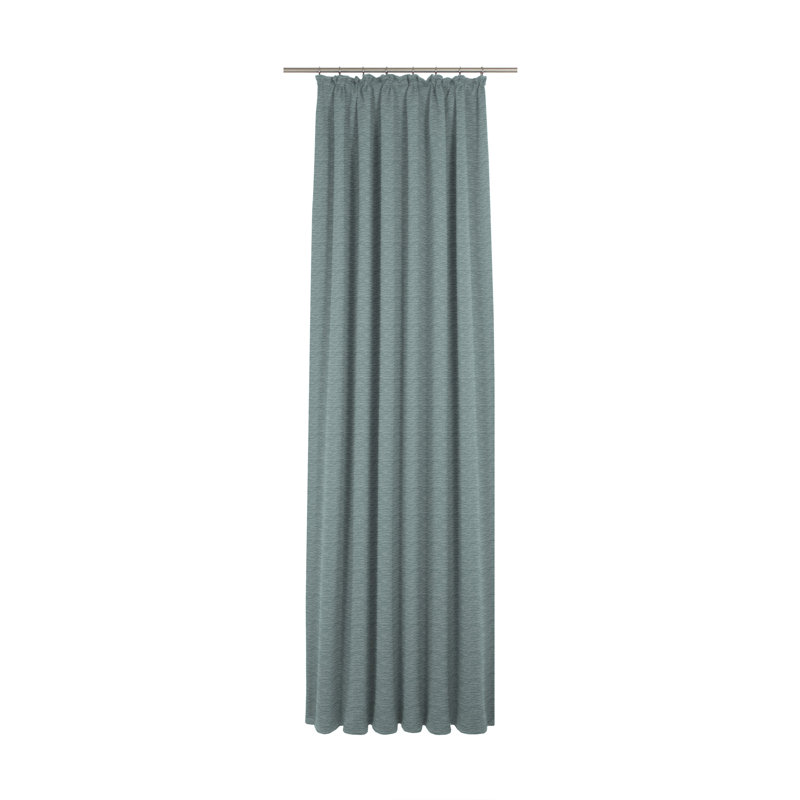 Beloit Pinch Pleat Room Darkening Curtain, 270cm Width x 245cm Drop, Light blue