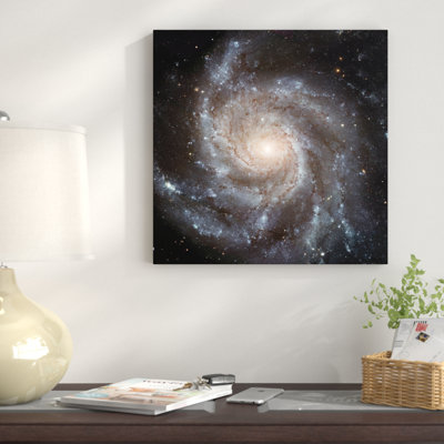 « big, magnifique spirale, messier 101 (hélice galaxy) », impression sur toile tendue