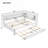 Solid Wood Full Size Multi-Functional Daybed With Trundle, Built-in Storage, USB Charging and LED Lighting, White-Toned