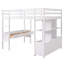Lit mezzanine avec bureau intégré, tablettes de rangement et tiroirs-2120988290