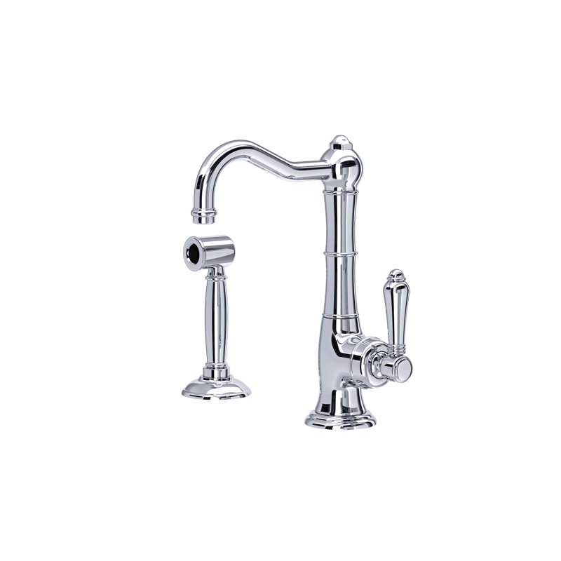 Cinquanta Kitchen Faucet With Side Spray, Polished Nickel