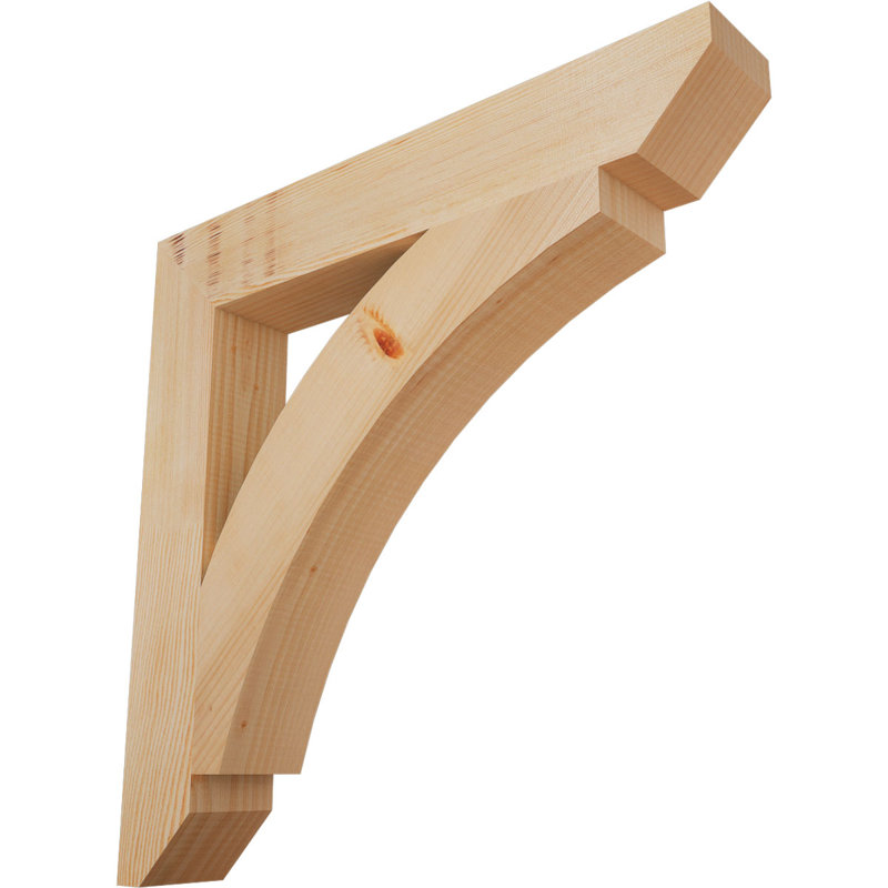 Wood Bracket/Corbel, Douglas Fir, 26"H x 3.5"W x 26"D