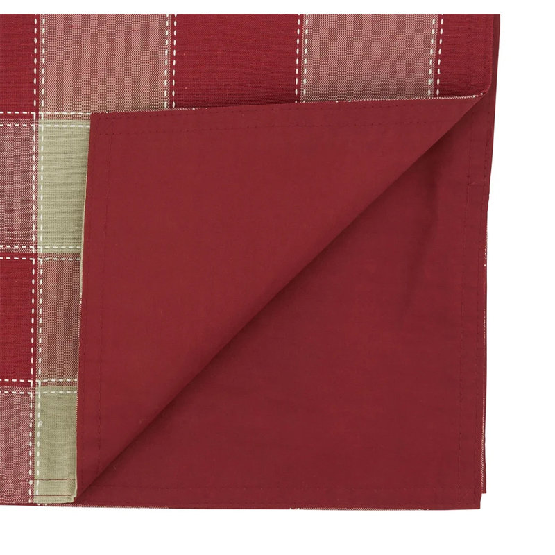 Bitner Plaid Table Runner, 72" x 16", Red