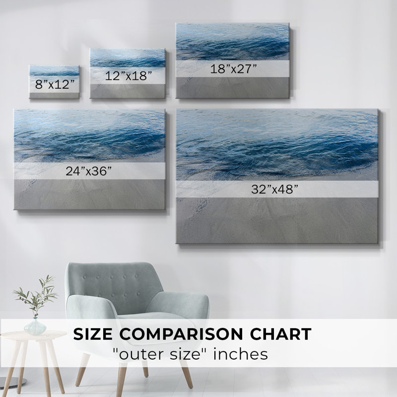 Toile tendue avec galerie Aegean Blue Water, H 32 po x l 48 po