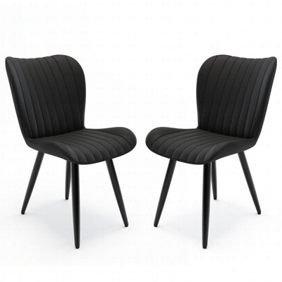 Ensemble de 2 chaises de salle à manger modernes en similicuir