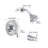 Premium Chrome Shower Faucets & Systems, Stainless Steel Rain Head For Spa-like Bathing