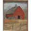 «Frisco Red Barn with Fence», impression encadrée sur bois-880676904