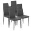 Modern Dining Table Set For 4, 5 Piece Dining Table Set For Dining Room Kitchen (White And Black)-1776093318