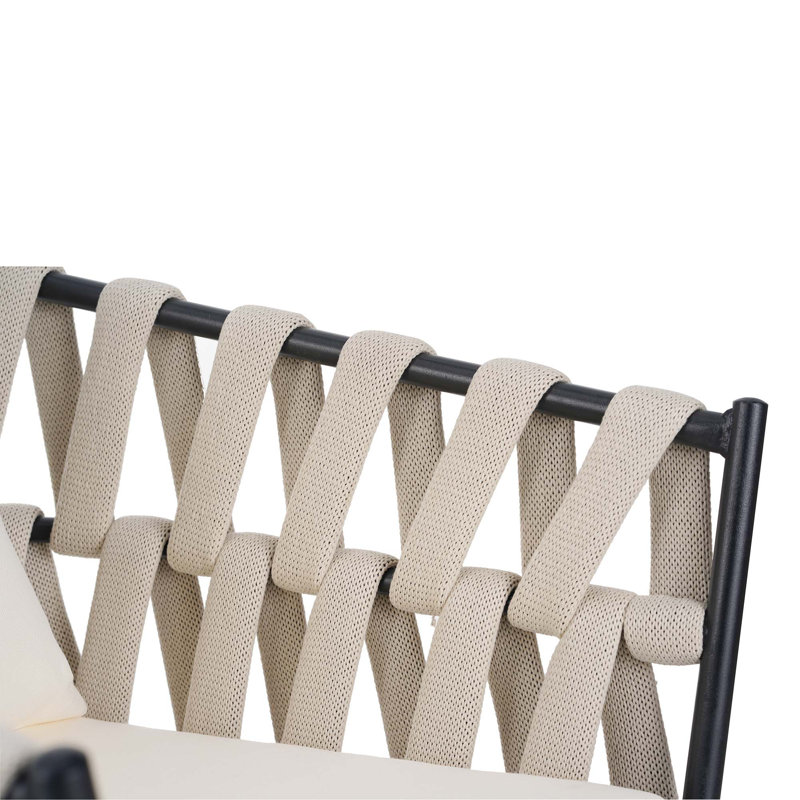 Discover Unmatched Flexibility In Alfresco Dining With Six Creatively Arranged Chairs Made Of Polyester Woven Tape And A Table That Expands From 62.9 To 82.6 Inches To Suit Any Occasion.