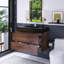 36 po W Meuble-lavabo mural simple avec lavabo noir-106950563
