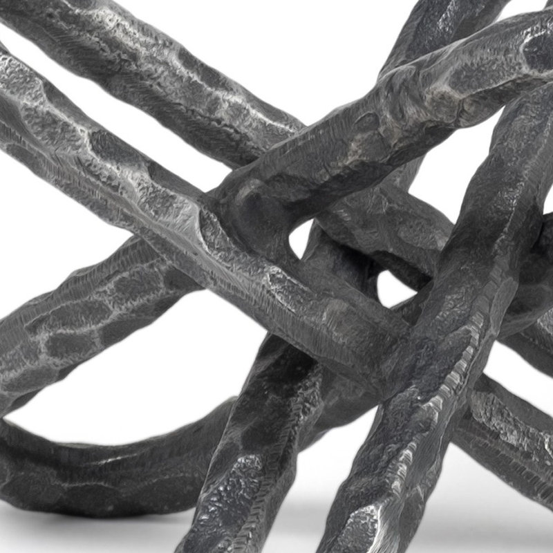 Sculpture de table 10 po, H 10 po x l 10 po x P 10 po, Gris