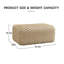 Repose-pieds flanelle en tissu clair chameau