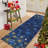 Christmas Runner Rug – Washable, Non-Slip, Water-Waterproof Carpet with Snowflake Design for Living Room, Bedroom, Kitchen, Entryway – Blue, 80x150cm, Germany Spec-1498290403-1498290423