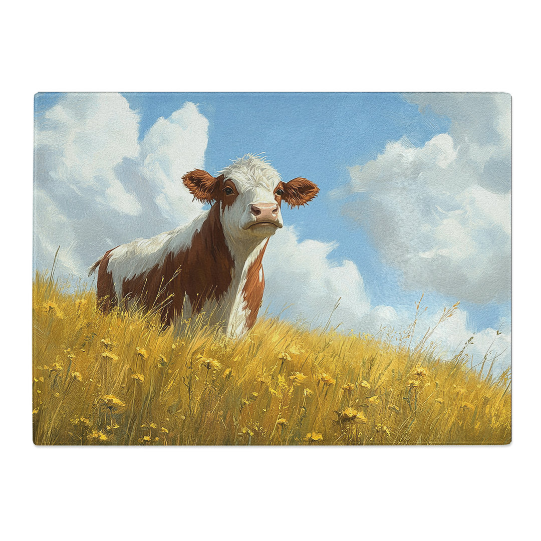 Cow Vol.5  Glass Chopping Board