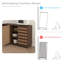 Buffet en noyer de 55,11 po de largeur sculpté à la main avec buffet, console de bar avec 2 tiroirs, 3 portes de rangement et tablettes réglables pour la salle à manger, la cuisine, le vestibule et le vestibule