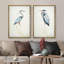 «Blue Heron Bird Portrait Coastal Beach Decor», ensemble de 2 reproductions d'art encadrées sur toile-1615086409-1615086389