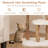 Solid Wood Cat Tree With Perch Natural Jute Scratching Posts Dangling Ball