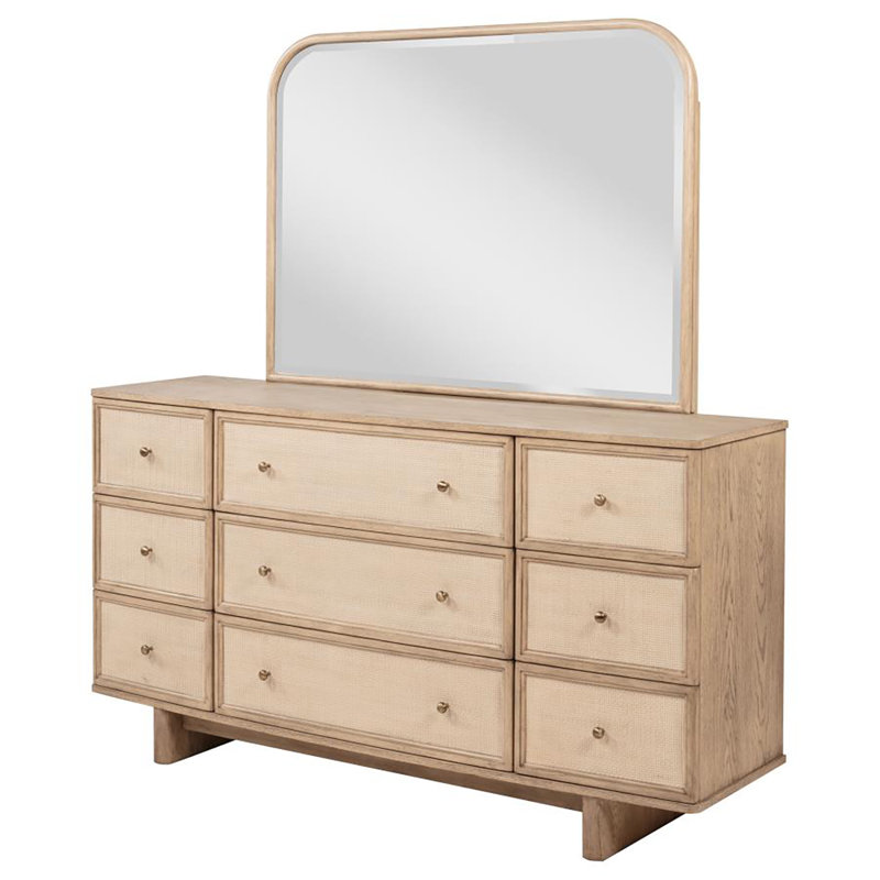Commode 9 tiroirs avec miroir Beth