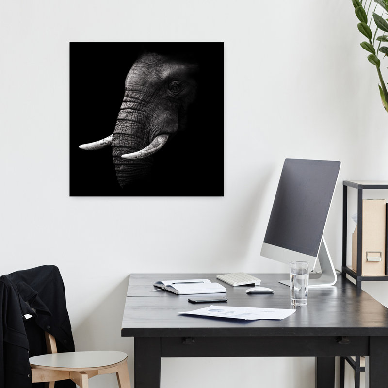 Art contemporain Art éléphant contemporain, H 18 po x l 18 po