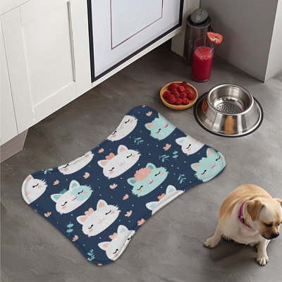 Sweet Kitten Patterns - 1 Piece Bone Shape Feeding Mat