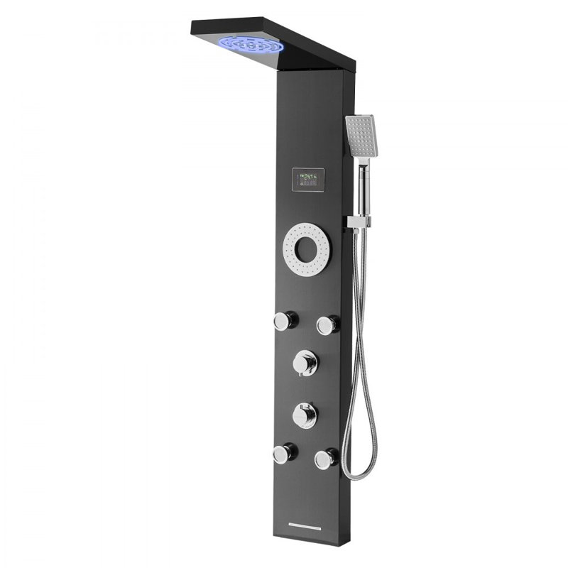 Système de tour de douche avec colonne de douche en acier inoxydable et jet de massage 6mode