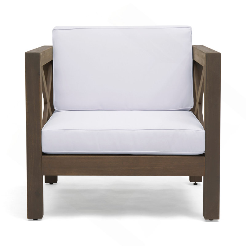 Fauteuil club Brava, White, Gray