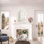 Miroir arqué en bois massif vieilli-226677602