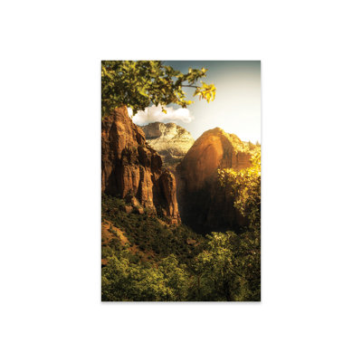 «Golden Sunrise In Zion Canyon National Park» sur plastique / acrylique par Susan Schmitz