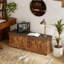 Banc à chaussures avec portes de rangement et siège rembourré, range-chaussures à 2 niveaux avec 8 compartiments, armoire de rangement pour le salon et la chambre à coucher, tablettes réglables