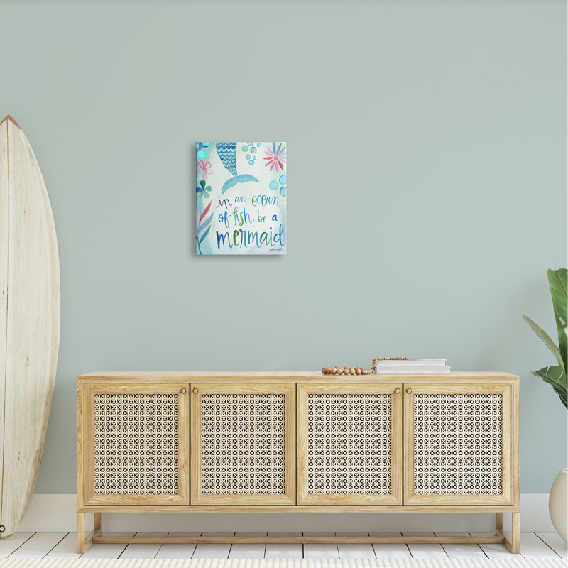 Be a Mermaid, Toile tendue, H 20 po x l 16 po x P 1,5 po