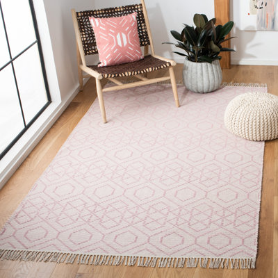 Tapis géométrique en coton tissé à la main Montauk
