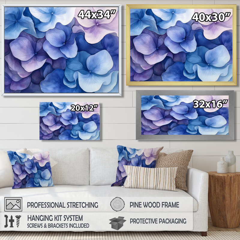Jacelyn - Floral Wall Art, Single Picture Framed Print, 30" H x 40" W, Black