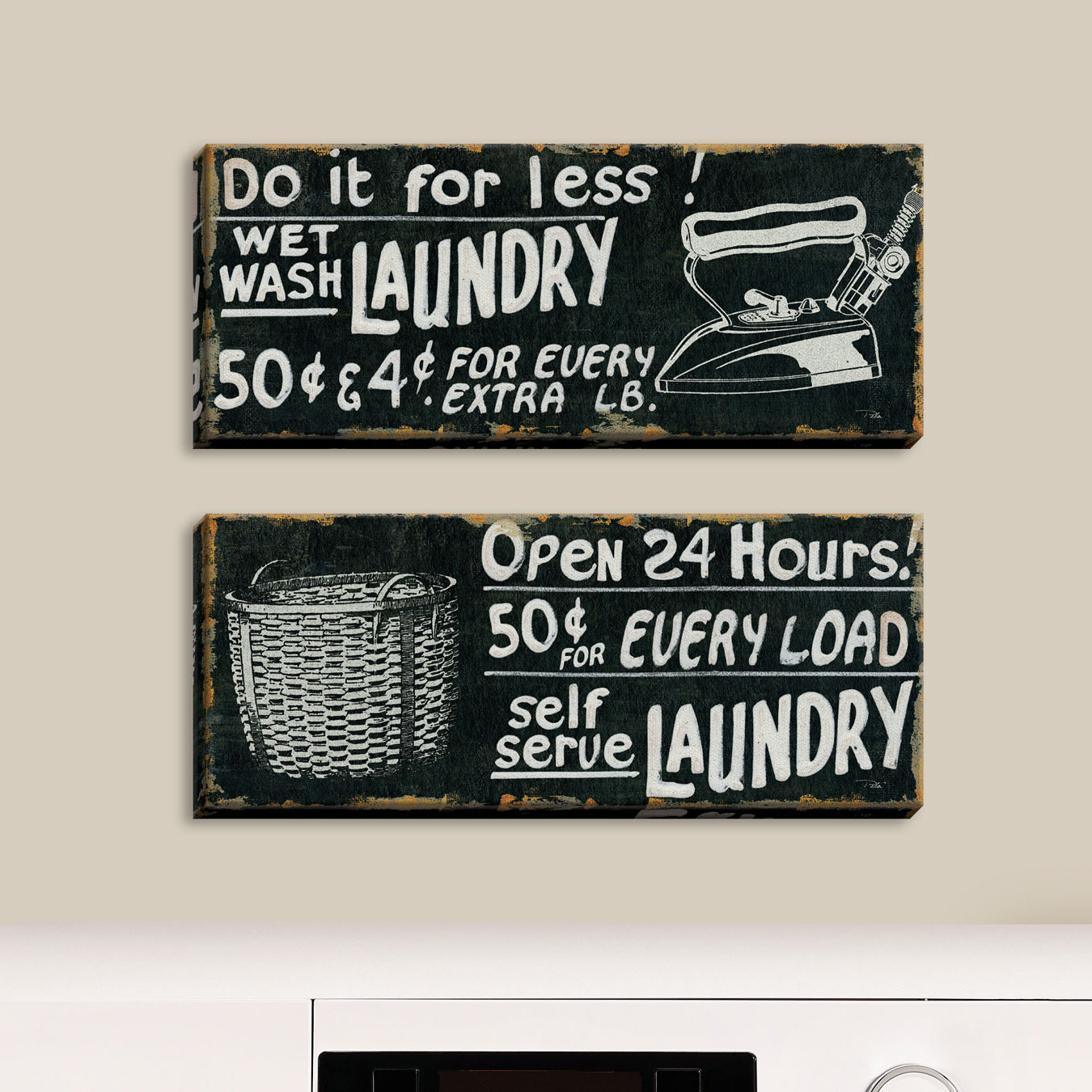 vintage laundry sign