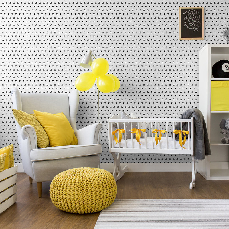 Panneau de papier peint adhésif amovible pour bébé Advait, L 126 po x l 24 po
