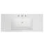 Dessus de meuble-lavabo en résine 47,25 po avec lavabo, blanc brillant, 3 trous pré-percés, encastré ou encastré