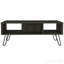 Table basse espresso avec pieds en épingle et deux tablettes-456350414